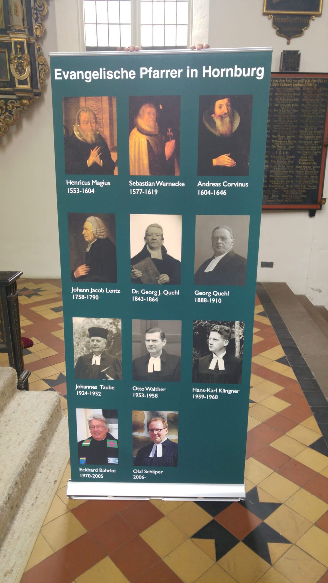 Ausstellung in der Kirche: Porträts der Hornburger Pfarrer seit 1553